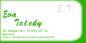 eva teleky business card